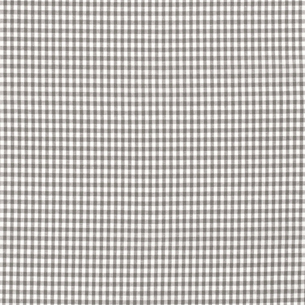 Cotton Poplin Yarn Dyed fabric Checks Dark Grey