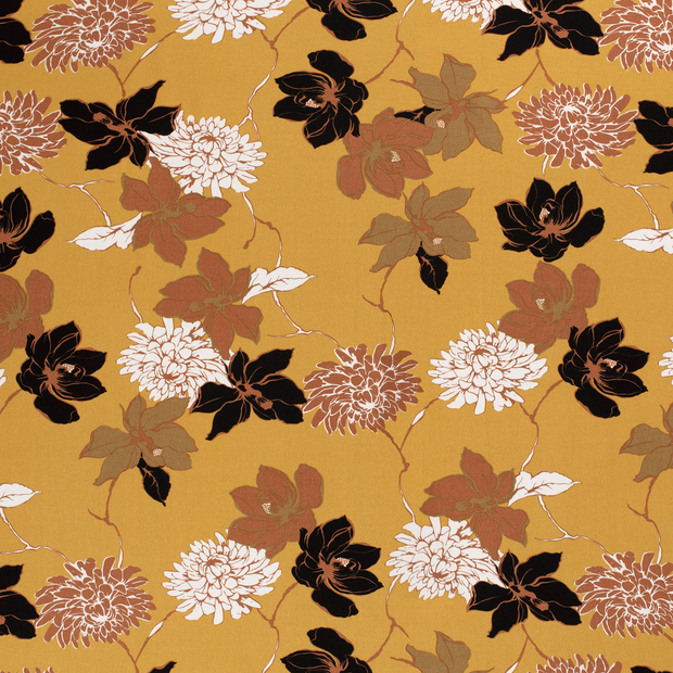 Viscose Twill fabric Oker matte 