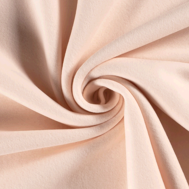 Cotton Fleece fabric Unicolour Salmon