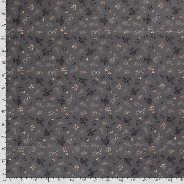 Cotton Poplin fabric Christmas Green