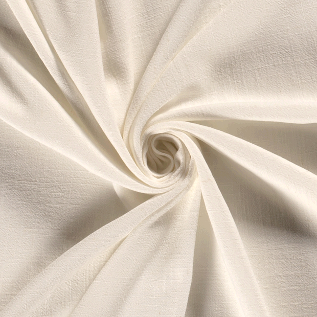 Woven Viscose Linen fabric Unicolour Off White