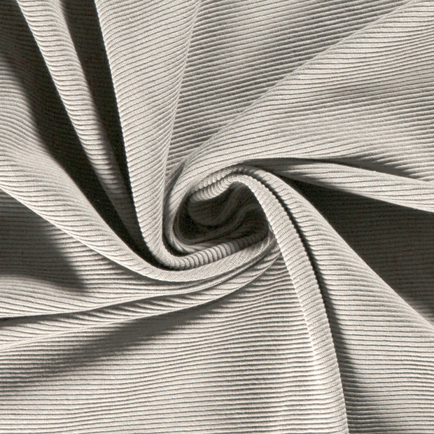 Ottoman jersey fabric Unicolour Light Grey