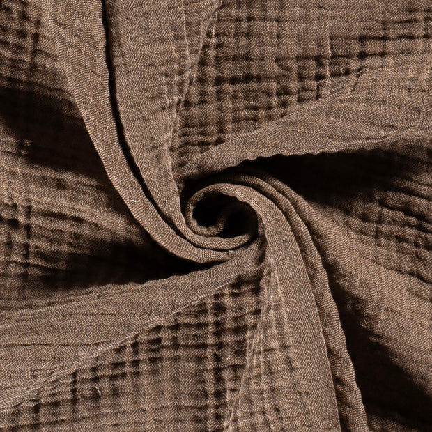Muselina de cuatro capa tela Unicolor Marrón