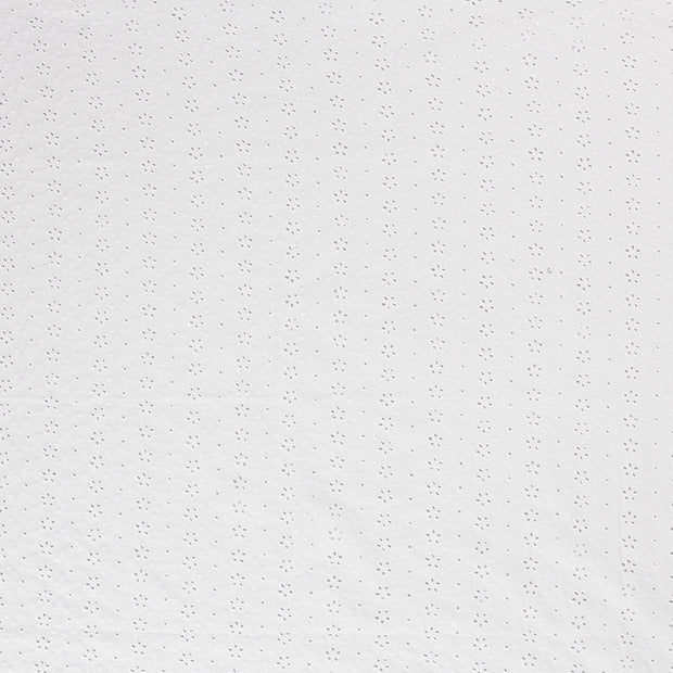 Popeline de Coton tissu Blanc mat 