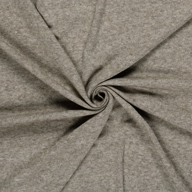 Heavy Knit tissu Gris taupe brossé 