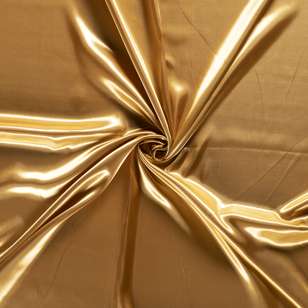 Satin fabric Unicolour Gold