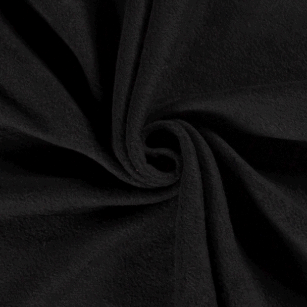 Polar Fleece fabric Unicolour Black