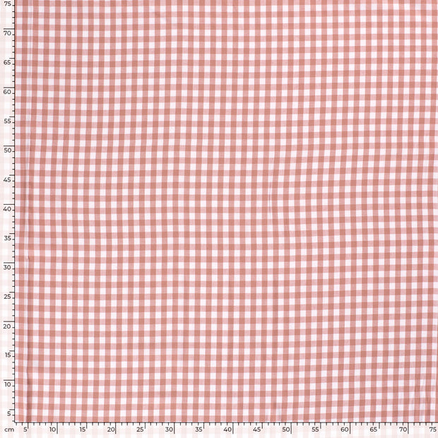 Cotton Poplin Yarn Dyed fabric Checks Pink