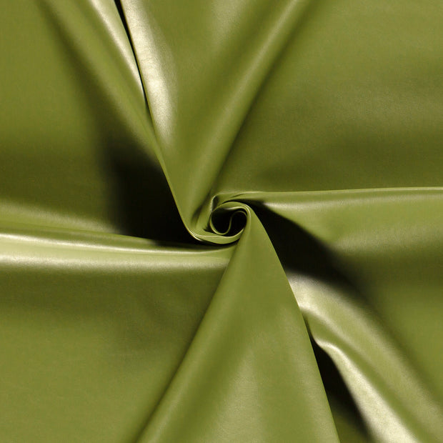 Tela en imitación de piel tela Verde oliva 