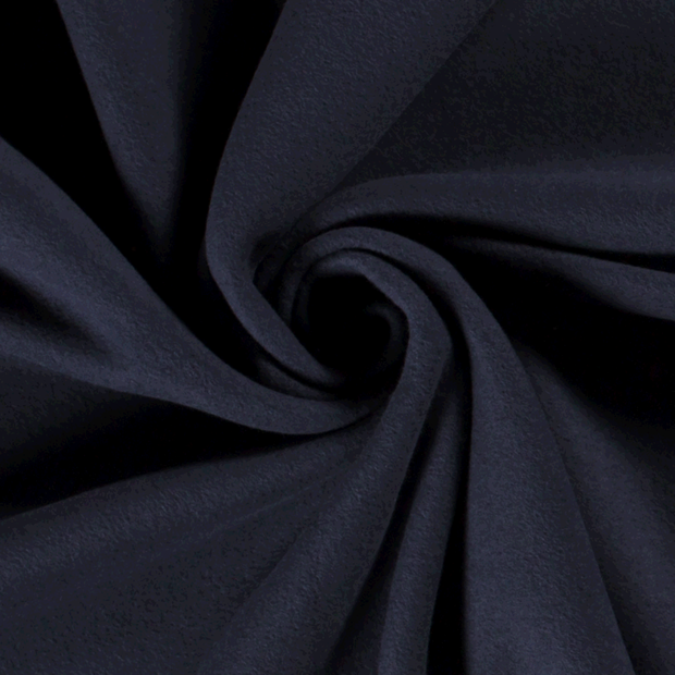 Cotton Fleece fabric Unicolour Navy