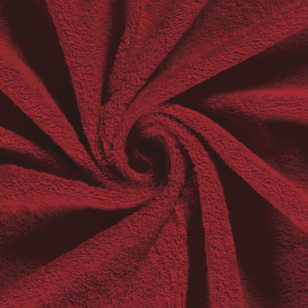 Terry Towelling fabric Unicolour Red