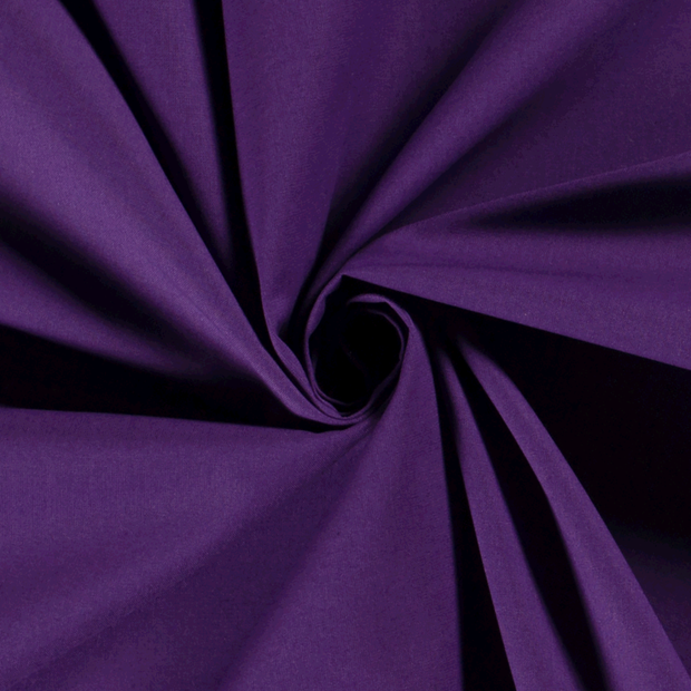 Cretonne fabric Unicolour Aubergine