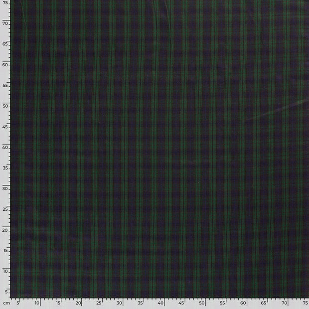 Gabardine fabric Checks Dark Green