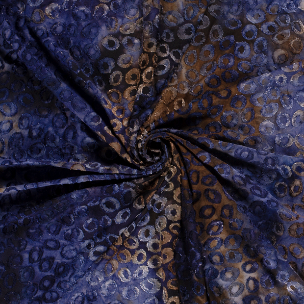 Burnout Jacquard fabric Navy 