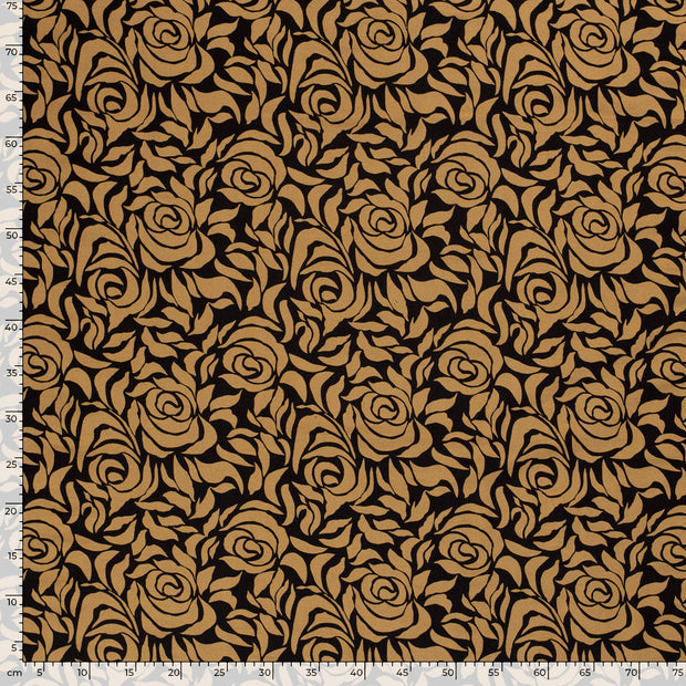 Bengaline tissu fleurs Camel