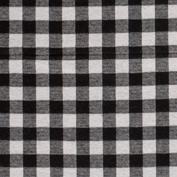 Polyester Jersey fabric Checks Off White