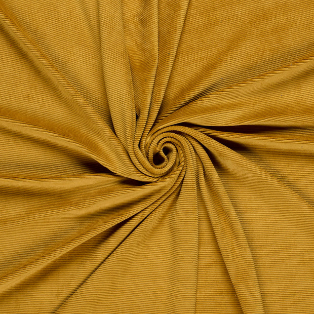 Nicky Velours Rib fabric Oker 