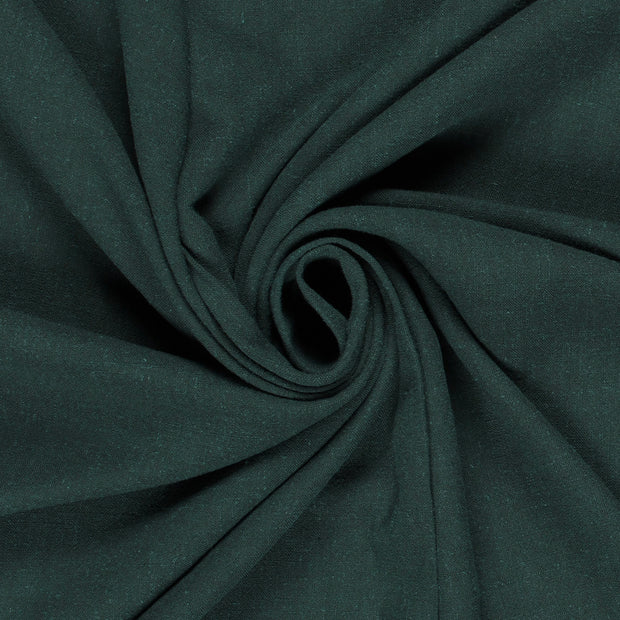 Woven Viscose Linen fabric Unicolour Dark Green