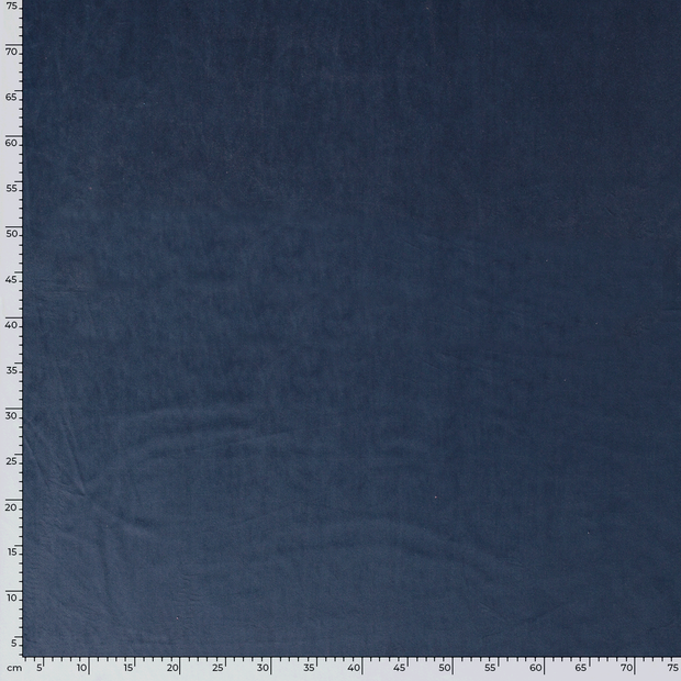 Velours tissu Unicolore Indigo