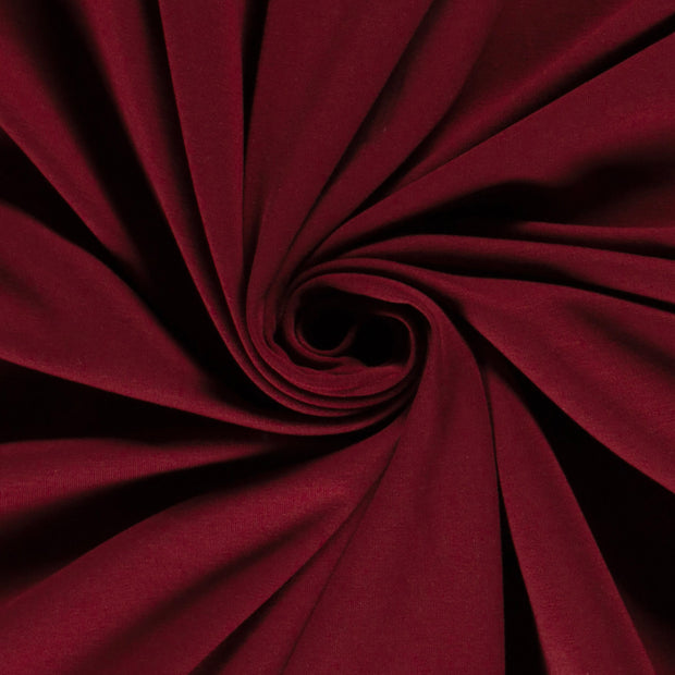 French Terry fabric Unicolour Bordeaux