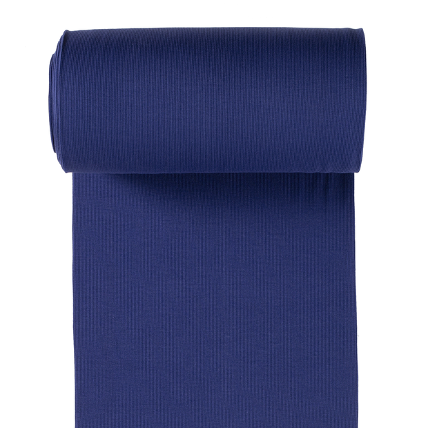 Bord Cote 2x2 Rib tissu Cobalt 