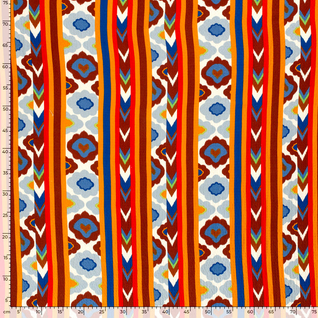 Viscose Bubble stof Abstract Wit