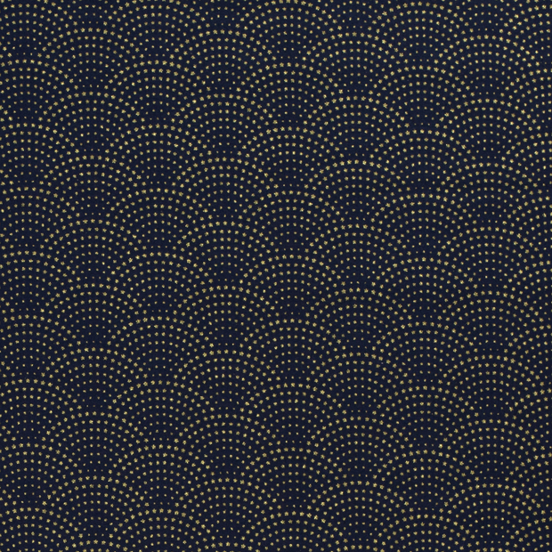 Cotton Poplin fabric Christmas Navy