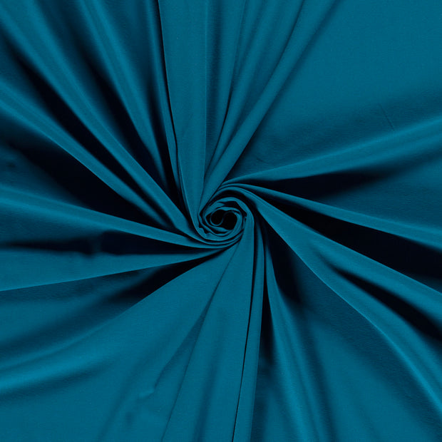 Jersey de Coton tissu Paon bleu 