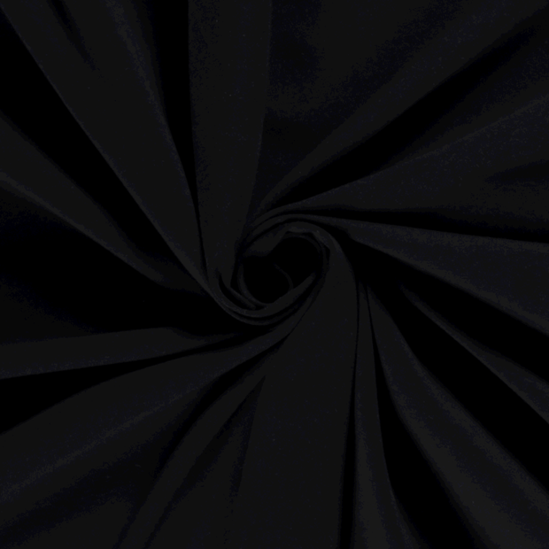 Jersey de Coton tissu Unicolore Noir