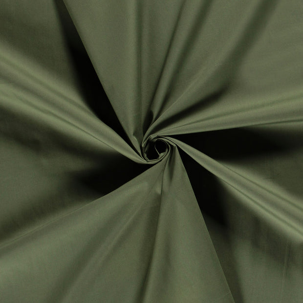 Cotton Poplin fabric Khaki Green 