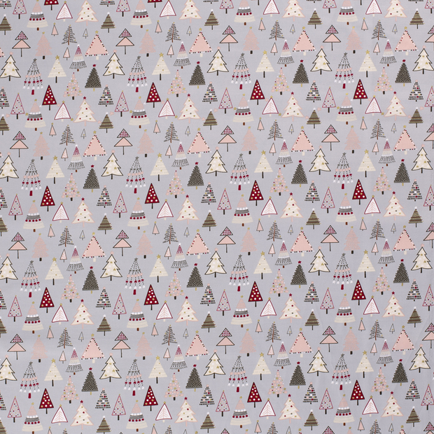 Popeline de Coton tissu Gris 