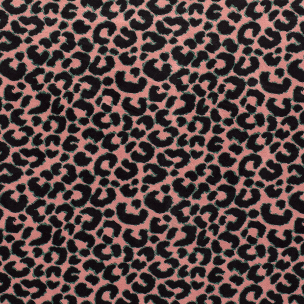 Velvet fabric Cheetah Pink