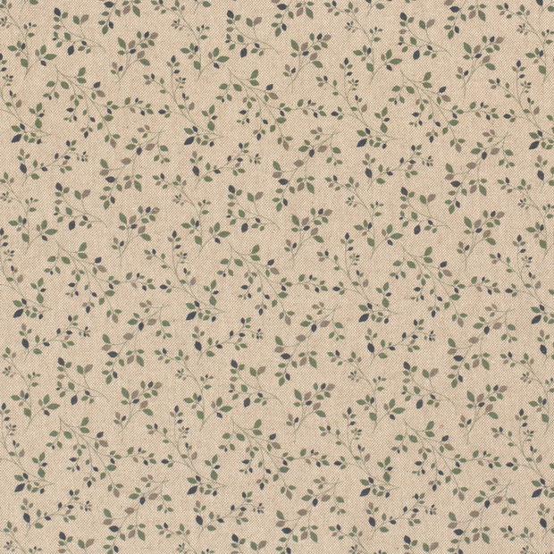 Panama fabric Leaves Off White