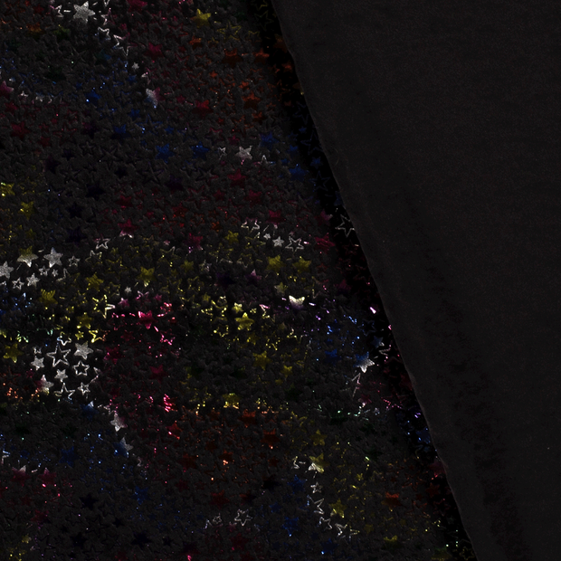 Velvet fabric Stars embossed 