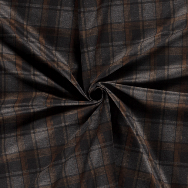 Punta di Roma fabric Taupe Grey printed 