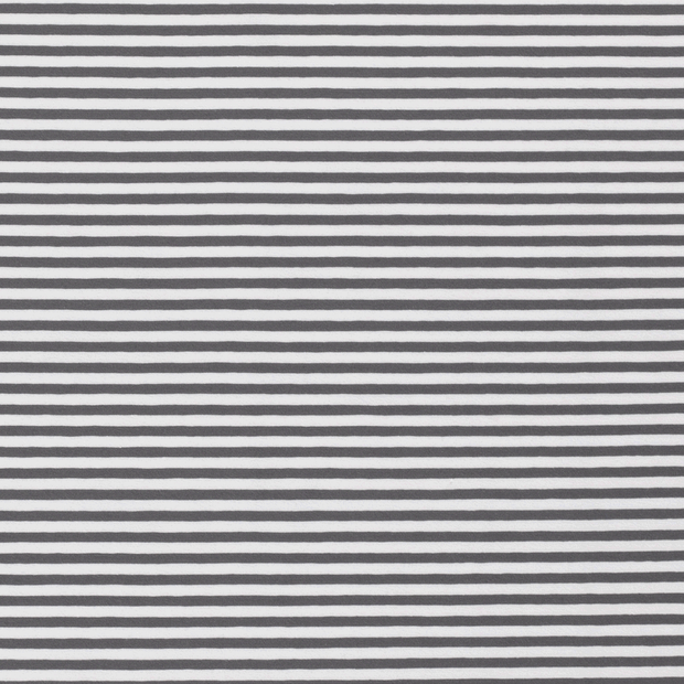 Cotton Jersey Yarn Dyed fabric Stripes Dark Grey