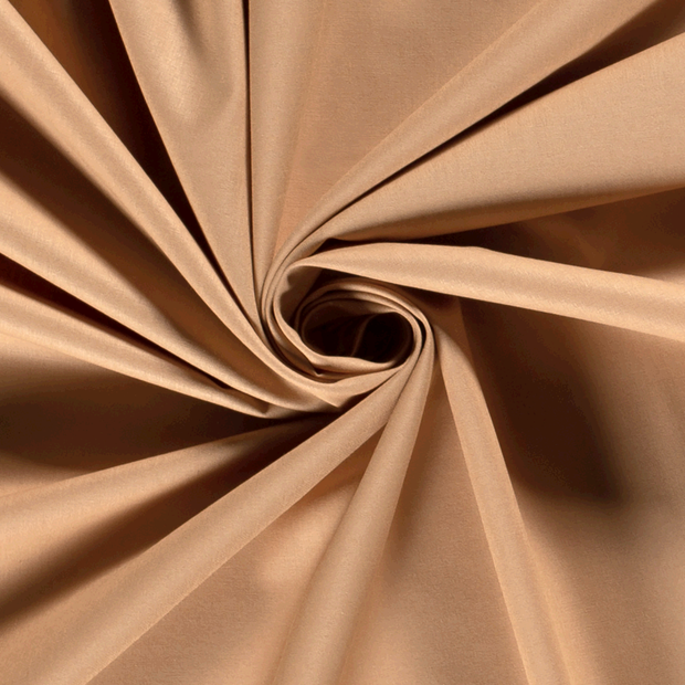 Cotton Poplin fabric Unicolour Nutmeg