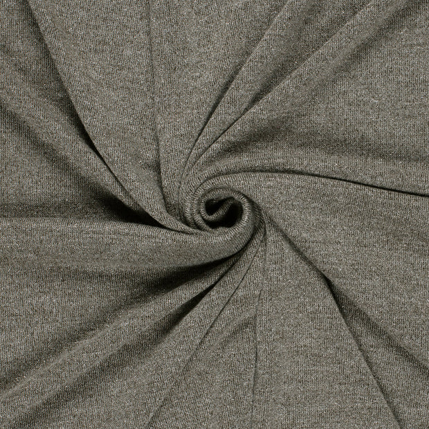 Heavy Knit fabric Khaki Green Lurex 