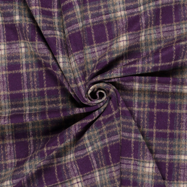 Jacquard fabric Purple brushed 