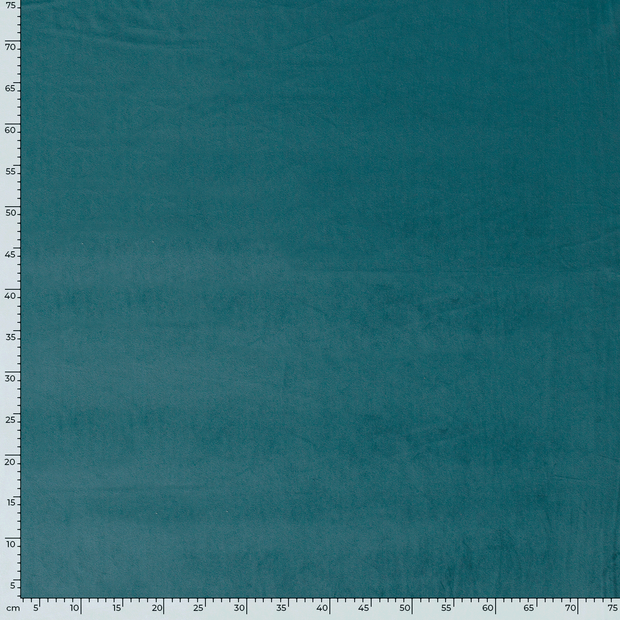 Velours tissu Unicolore Bleu Canard