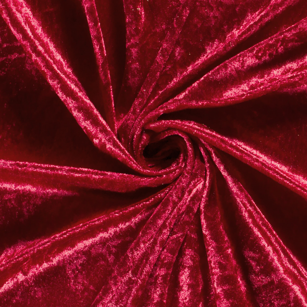 Velours tissu Unicolore Rouge Bordeaux