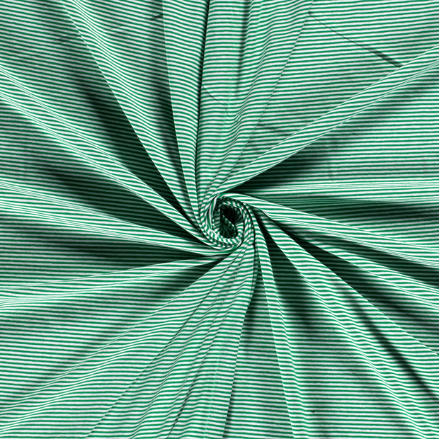 Algodón Jerséis Yarn Dyed tela Verde 