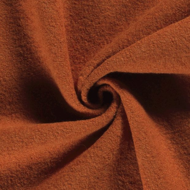 Wool Boucle fabric Unicolour Orange
