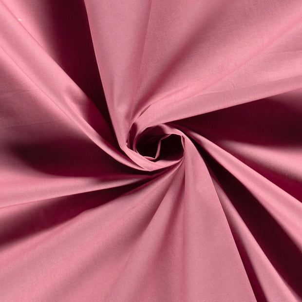 Popeline de Coton tissu Unicolore Rose