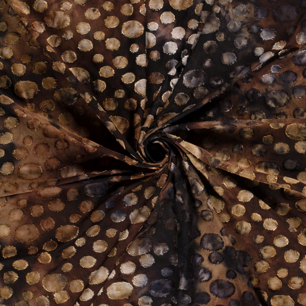 Burnout Jacquard fabric Brown 
