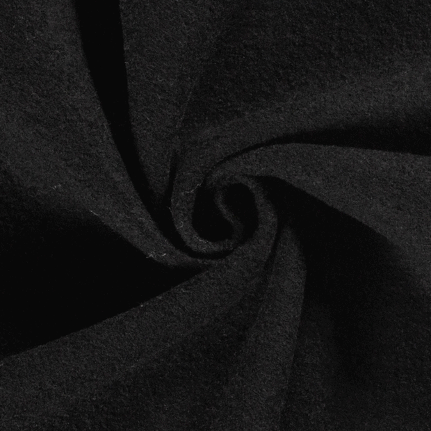 Chiffon en laine tissu Unicolore Noir