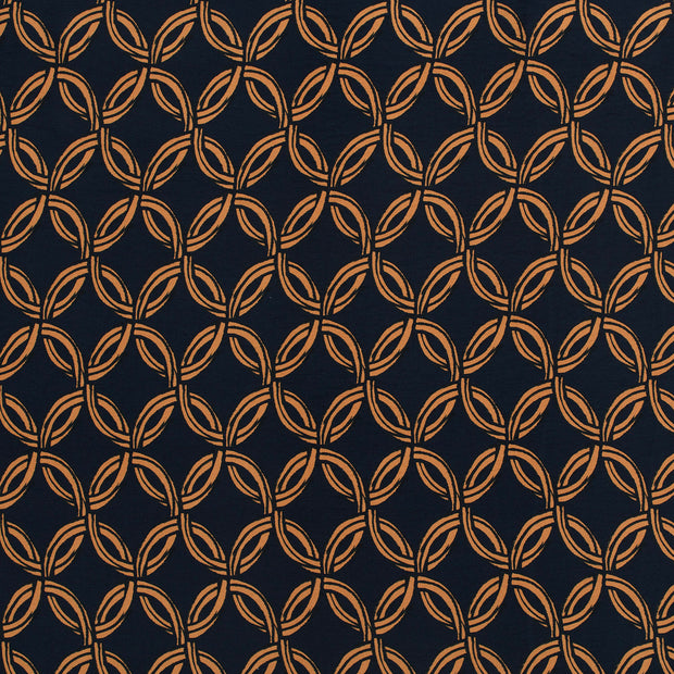 Viscose Nylon Crepe fabric Navy 