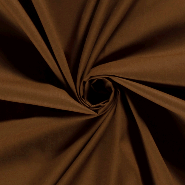 Cotton Poplin fabric Unicolour Brown