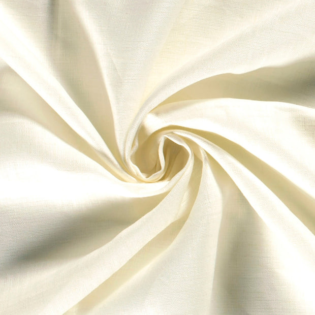 Pure linen fabric Unicolour Off White