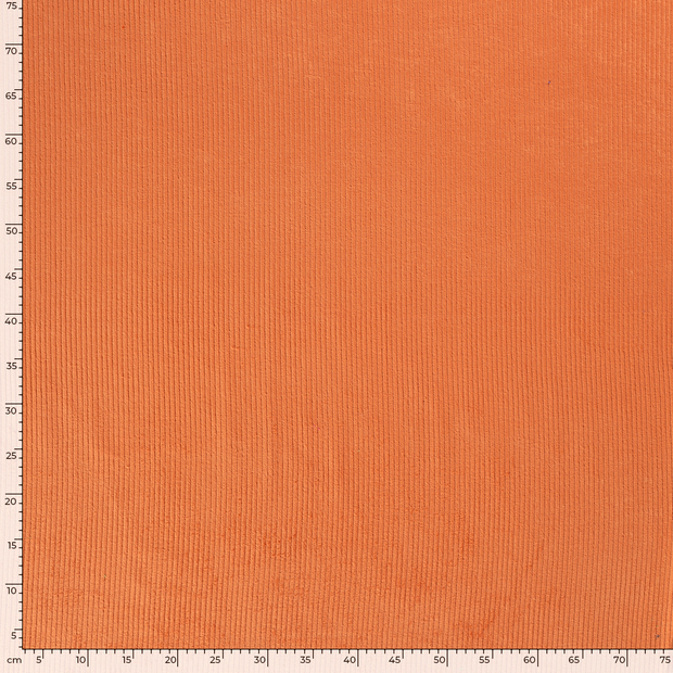 Corduroy 4.5w stof Effen Oranje